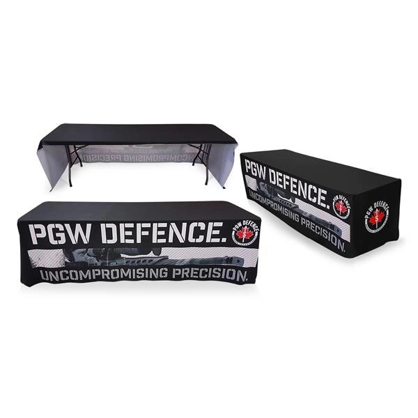 Full-color sublimation printed table throw for 8' table with open back.... from ASI 53509 FIEL-Fairdeal Import & Export / FIEL