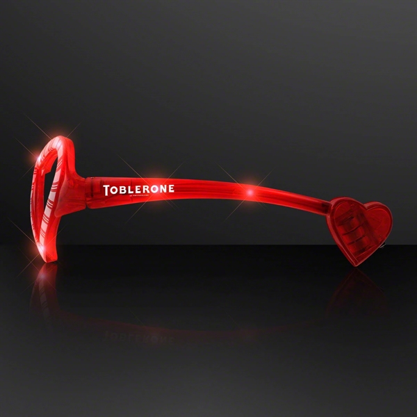 Holiday Hearts Light Up Candy Cane Glasses; Blank and Imprinted Pricing... from ASI 34194 ALightPromos