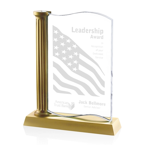 Stunning Resin Cast Base & Column complete with a glass engraving... from ASI 84592 St Regis Group / St Regis