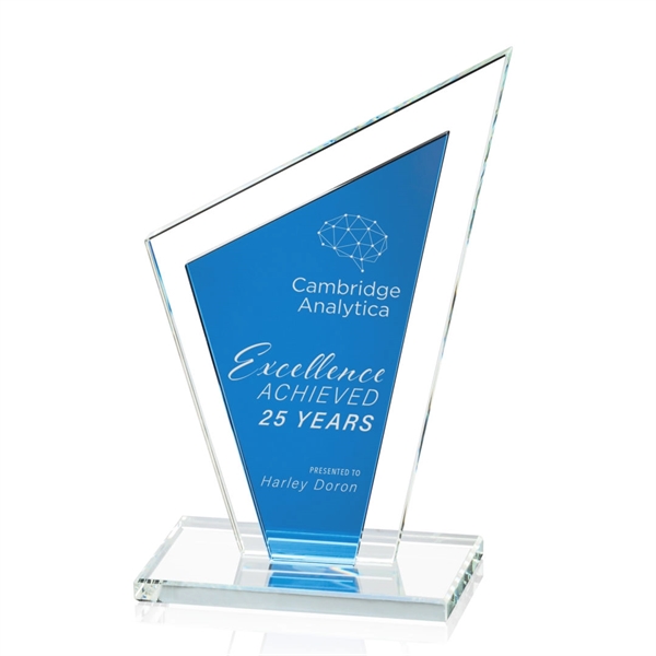 The striking clear and solid blue crystal sculpture of the Milton... from ASI 84592 St Regis Group / St Regis