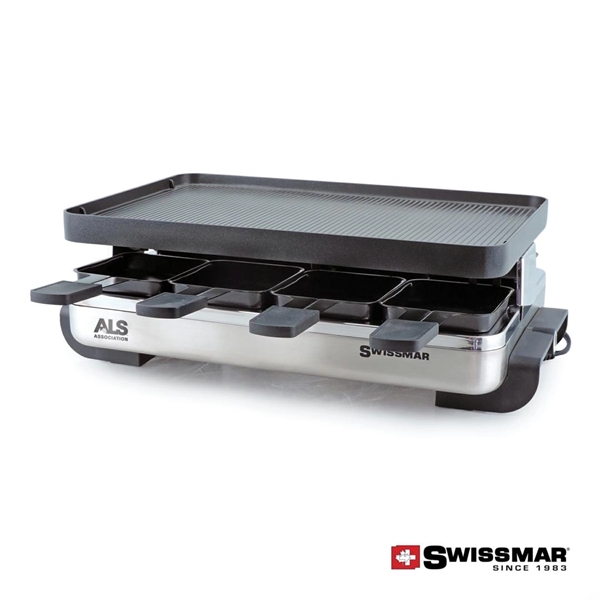 Red enamelled steel base with 8 raclette dishes - non-stick coating.... from ASI 84592 St Regis Group