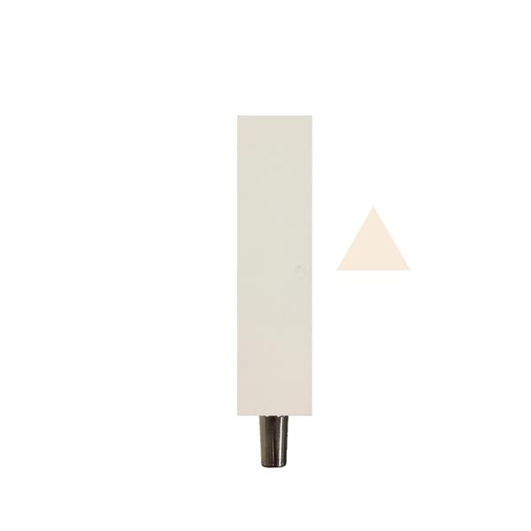 Triangle shaped wooden tap handle with brass connector, silver-tone plating and... from ASI 62677 iline PROMO (The Innovative Line) / iline (The Innovative Line)