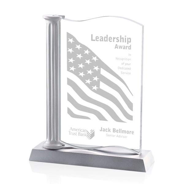 Stunning Resin Cast Base & Column complete with a glass engraving... from ASI 84592 St Regis Group / St Regis