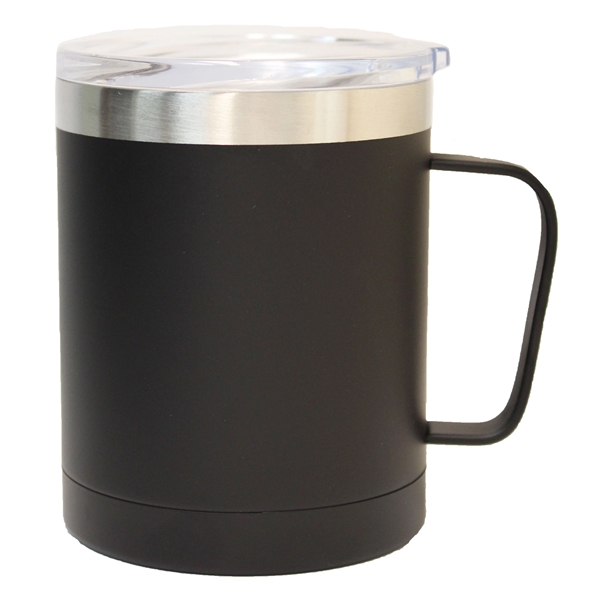 12 Oz. Stainless steel vacuum desk mug with handle, blue, white... from ASI 36988 Artek USA Inc