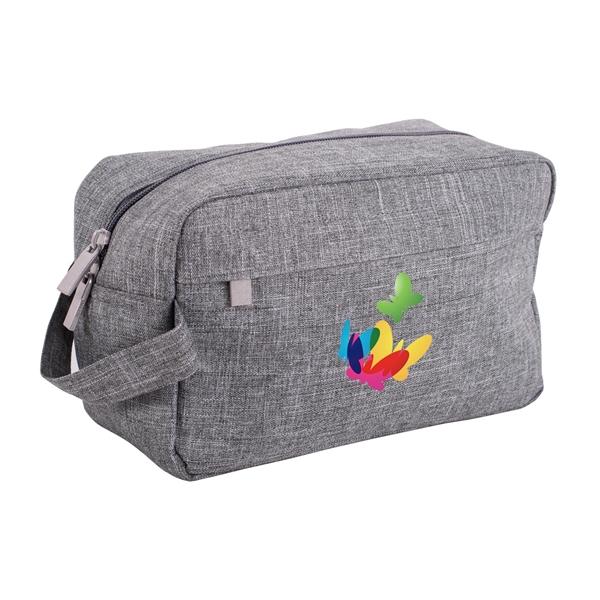 9" x 5 1/2" x 4" polyester toiletry kit with zippered... from ASI 76730 Peerless Umbrella Co Inc / Threads By Peerless