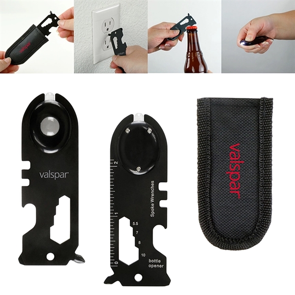 3 9/16" x 1 3/8" steel pocket multi-tool with screwdriver, phone... from ASI 88060 Snugz/USA Inc / Sweda®