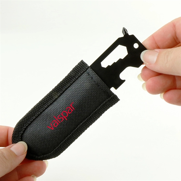 3 9/16" x 1 3/8" steel pocket multi-tool with screwdriver, phone... from ASI 88060 Snugz/USA Inc / Sweda®