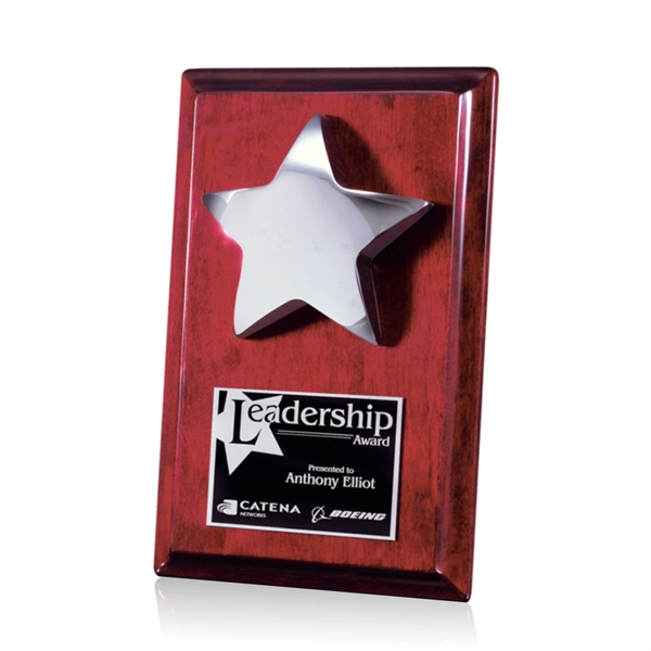 High gloss piano finish plaque with chrome star ornament and solid... from ASI 84592 St Regis Group / St Regis