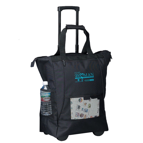 Rolling tote bag, made of 600 Denier Polyester.... from ASI 57702 GoodHopeBags, Inc.