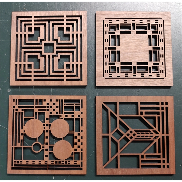4" USA-made wood MDF cutout design coasters.... from ASI 92531 Unique Custom Products / UCP