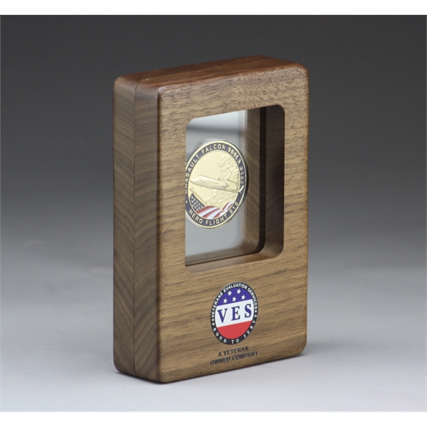 4" x 6" hardwood coin display box with custom printing.... from ASI 92531 Unique Custom Products / UCP