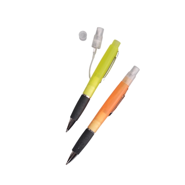 6.06" x 0.47" plastic ballpoint 2 in 1 hand sanitizer spray... from ASI 37218 Athena Promo (tm)