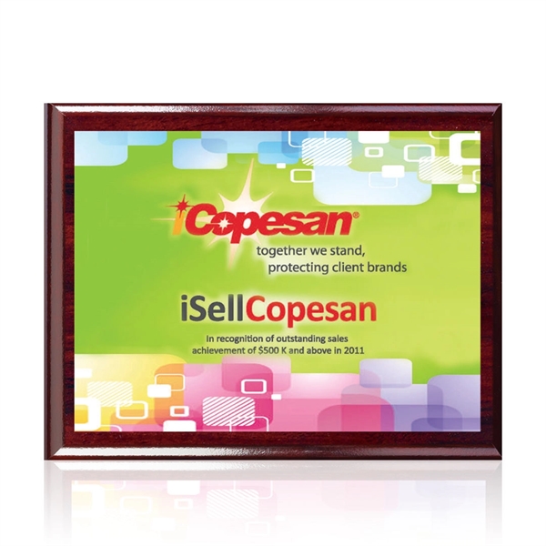 The 7" X 9" Carson plaque features artwork permanently printed and... from ASI 84592 St Regis Group / Prestige Glass