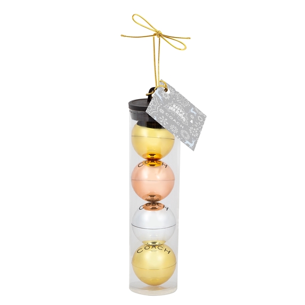 Gift set including 4 assorted metallic lip balms, hang tag and... from ASI 44900 NC Custom (CI/Lanco) / Taylor & Grant Lanco