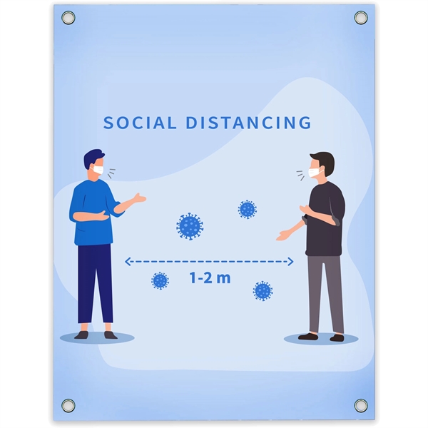 36" x 27" rPET polyester banner with full-color, all over print.... from ASI 61966 HPG / Beacon Promotions