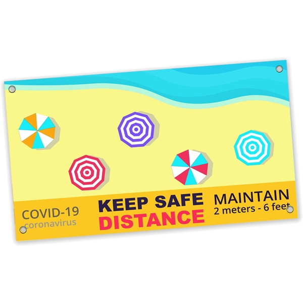 48" x 27" rPET polyester banner with full-color, all over print.... from ASI 61966 HPG / Beacon Promotions