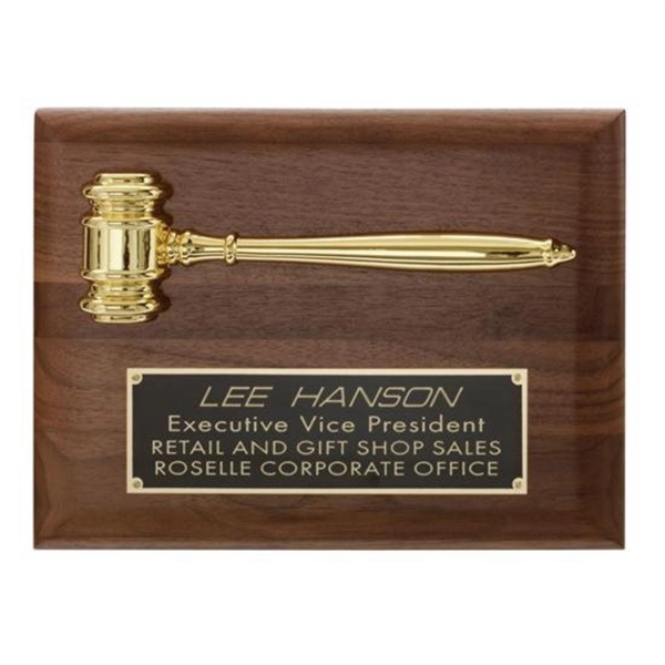 Removable walnut gavel plaque, 9" x 12".... from ASI 84592 St Regis Group / R S Owens & Co Inc
