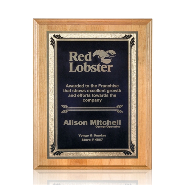 Red alder wall plaque with a Sonata plate.... from ASI 84592 St Regis Group / St Regis