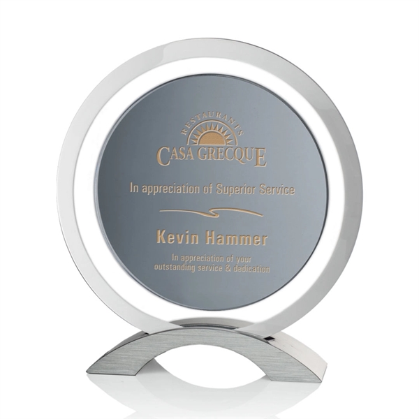 The smoke black crystal disk is mounted to a clear crystal... from ASI 84592 St Regis Group / St Regis