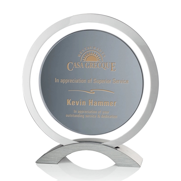 The smoke black crystal disk is mounted to a clear crystal... from ASI 84592 St Regis Group / St Regis