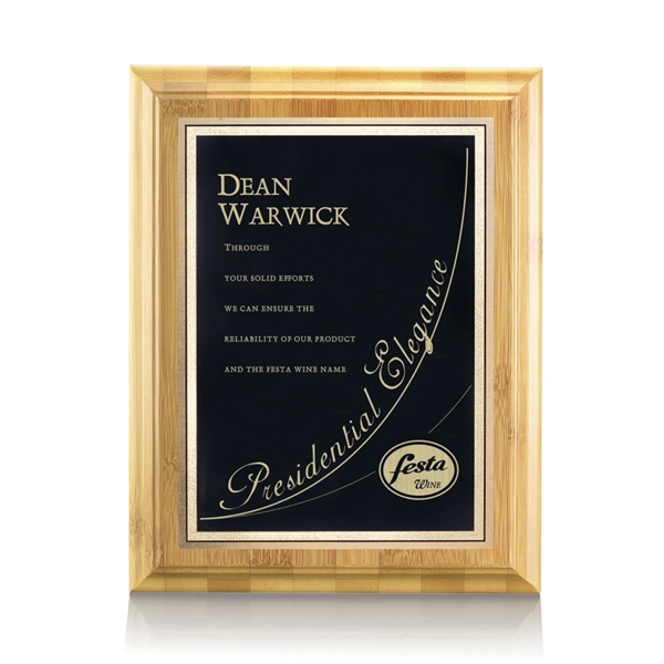 Wall plaque with bamboo wood backing and plate.... from ASI 84592 St Regis Group / St Regis