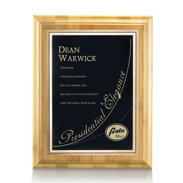 Wall plaque with bamboo wood backing and plate.... from ASI 84592 St Regis Group / St Regis