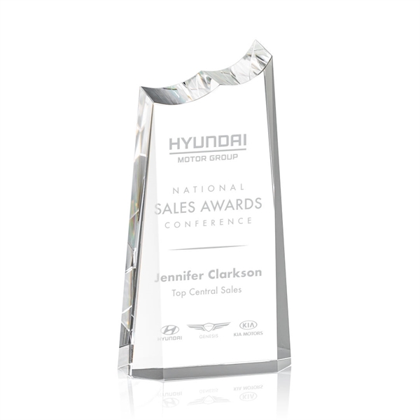 Thick free standing Optical Crystal award with deep beveled sides and... from ASI 84592 St Regis Group / St Regis