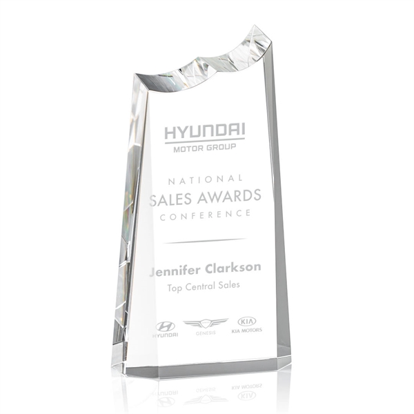 Thick free standing Optical Crystal award with deep beveled sides and... from ASI 84592 St Regis Group / St Regis