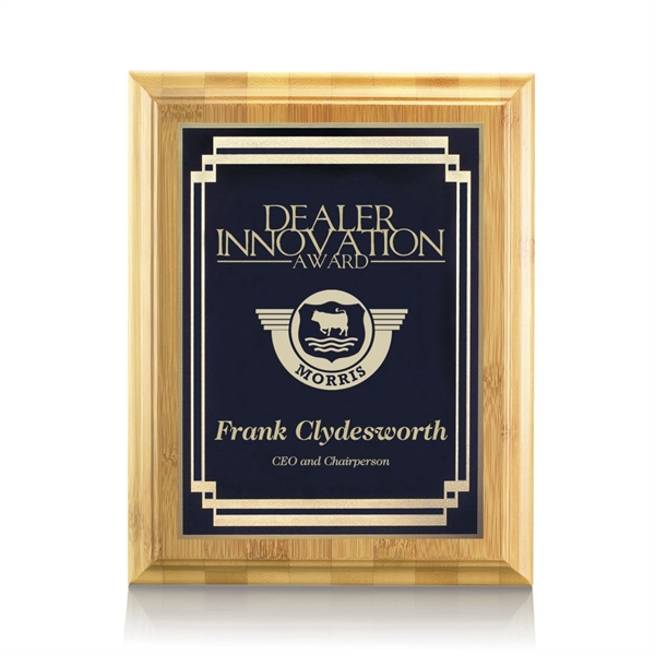 Wall plaque with bamboo wood backing and plate.... from ASI 84592 St Regis Group / St Regis