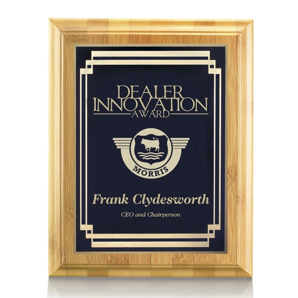 Wall plaque with bamboo wood backing and plate.... from ASI 84592 St Regis Group / St Regis