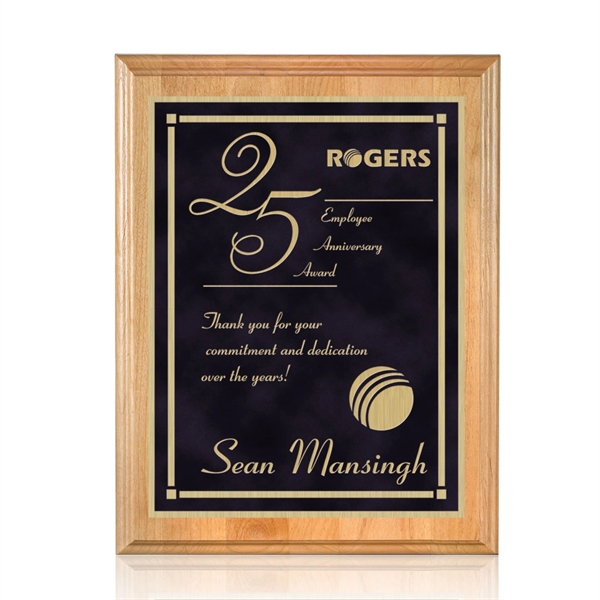 Red alder wall plaque with a Contempo plate.... from ASI 84592 St Regis Group / St Regis