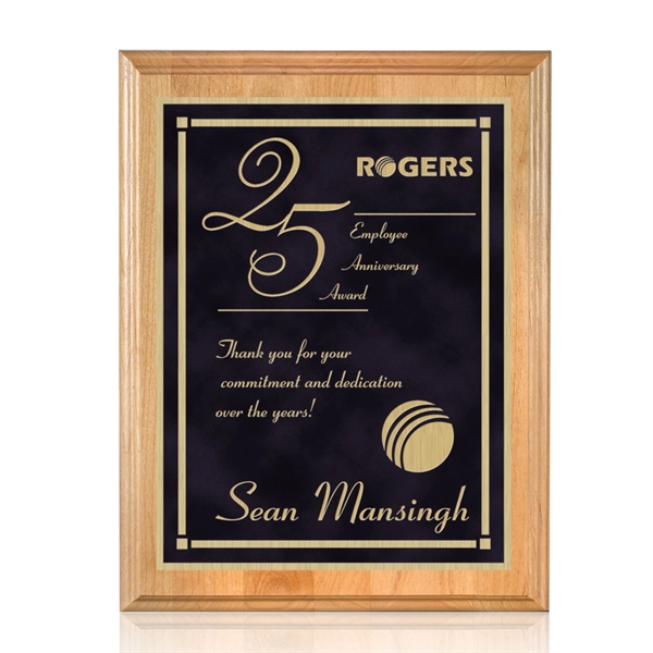 Red alder wall plaque with a Contempo plate.... from ASI 84592 St Regis Group / St Regis