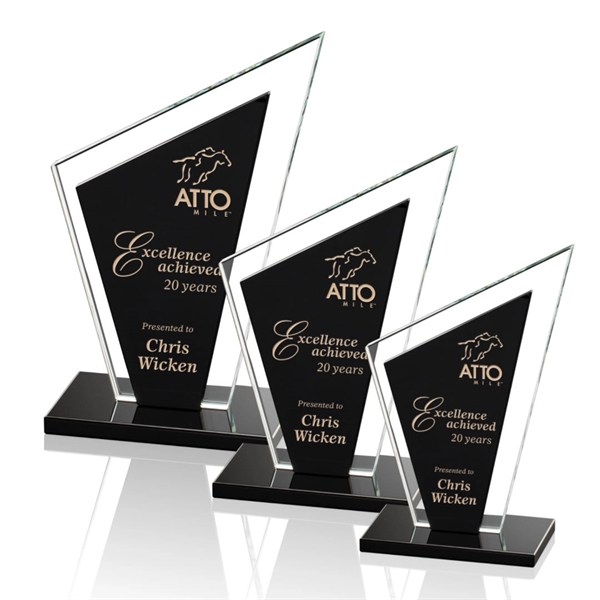 The striking clear and solid black crystal sculpture of the Milton... from ASI 84592 St Regis Group / St Regis