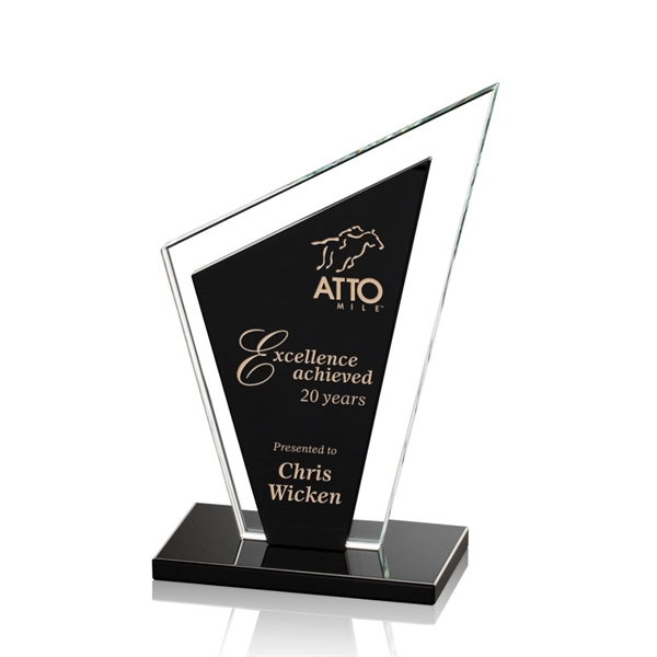 The striking clear and solid black crystal sculpture of the Milton... from ASI 84592 St Regis Group / St Regis