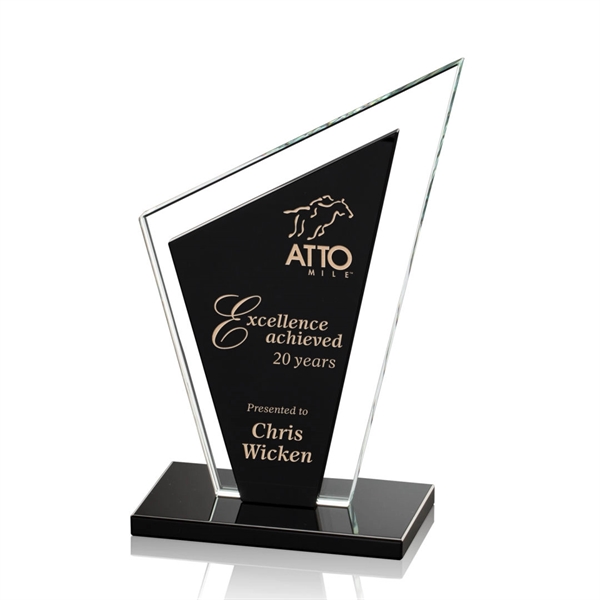 The striking clear and solid black crystal sculpture of the Milton... from ASI 84592 St Regis Group / St Regis