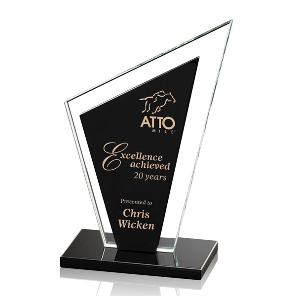 The striking clear and solid black crystal sculpture of the Milton... from ASI 84592 St Regis Group / St Regis