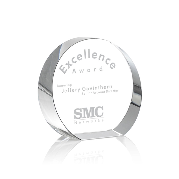 Round optical crystal award.... from ASI 84592 St Regis Group / St Regis