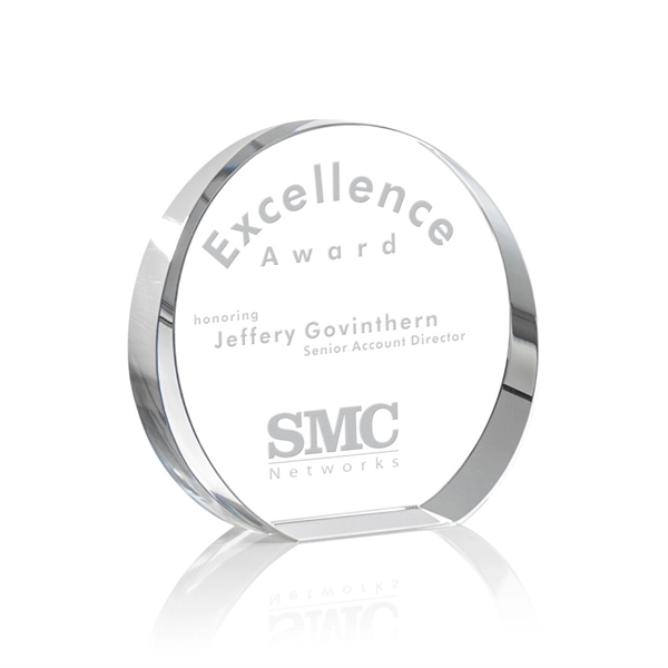 Round optical crystal award.... from ASI 84592 St Regis Group / St Regis