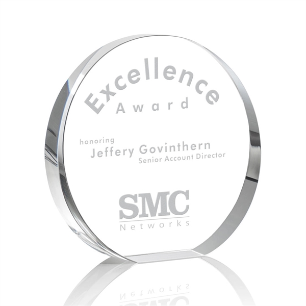 Round optical crystal award.... from ASI 84592 St Regis Group / St Regis