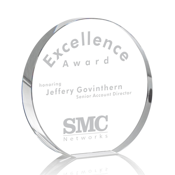 Round optical crystal award.... from ASI 84592 St Regis Group / St Regis