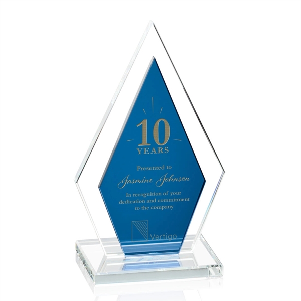 The clear and solid blue crystal diamond shape of the Zarita... from ASI 84592 St Regis Group / St Regis