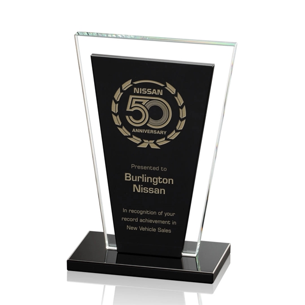 The solid black trapezoidal crystal shape of the Heckel is surrounded... from ASI 84592 St Regis Group / St Regis