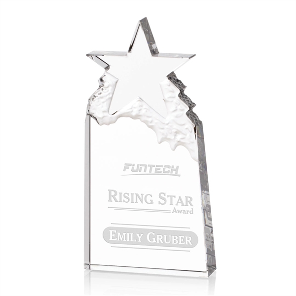 Beautiful optical crystal award with a cut out clear star mounted... from ASI 84592 St Regis Group / St Regis