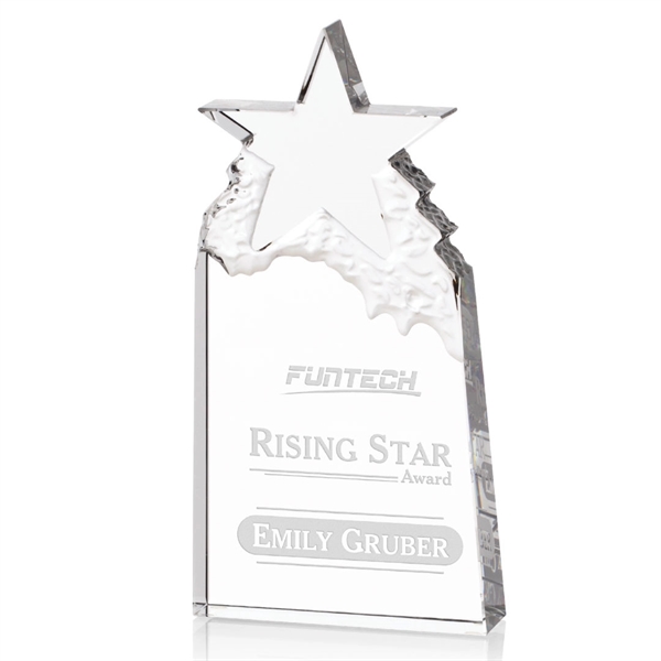 Beautiful optical crystal award with a cut out clear star mounted... from ASI 84592 St Regis Group / St Regis