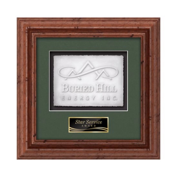 Cast Paper award framed in our exquisite Terrene molding with your... from ASI 84592 St Regis Group