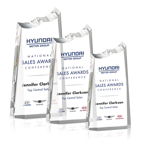 Thick free standing Optical Crystal award with deep beveled sides and... from ASI 84592 St Regis Group / St Regis