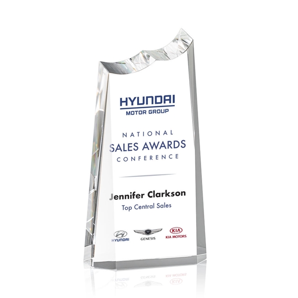 Thick free standing Optical Crystal award with deep beveled sides and... from ASI 84592 St Regis Group / St Regis