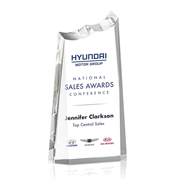 Thick free standing Optical Crystal award with deep beveled sides and... from ASI 84592 St Regis Group / St Regis