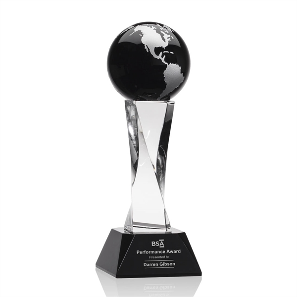 The Langford Globe Award features an elegant 4" Black Optical Crystal... from ASI 84592 St Regis Group / St Regis