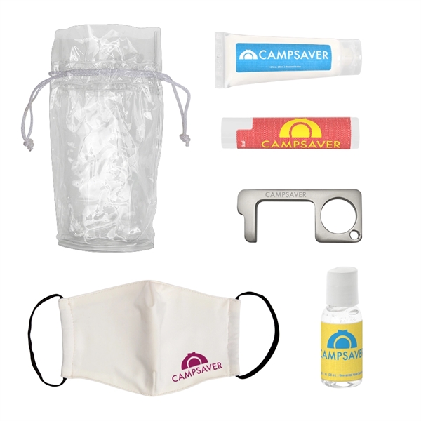 PPE kit with touchless opener, 2-ply face mask with a dye... from ASI 88060 Snugz/USA Inc / SnugZ USA®